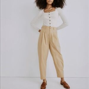 MADEWELL pleated pull on balloon pants 0 2 4